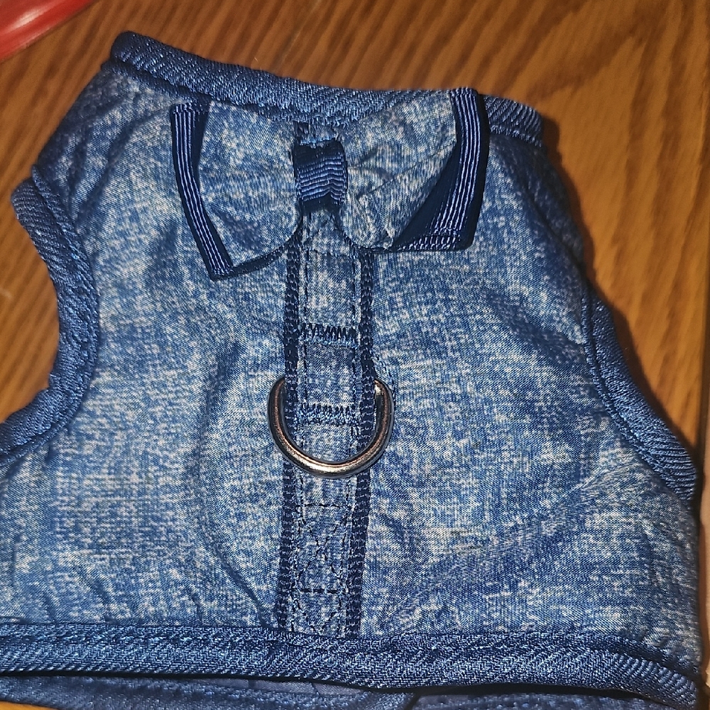 Play On Blue Denim Dog Harness Size XSMALL